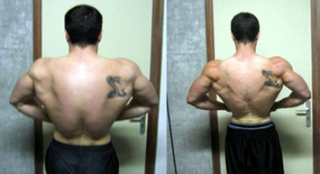 Avant-après en musculation d'Alan