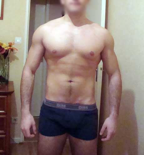 Avant-après en musculation d'Anthony