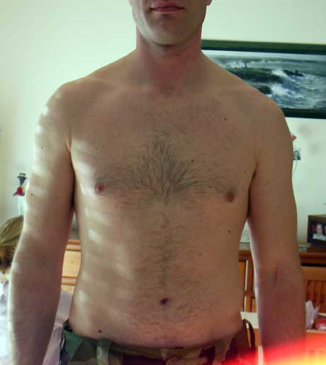 Avant-après en musculation de Nicolas