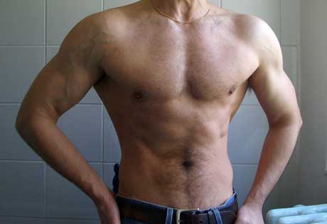 Avant-après en musculation de Xavier