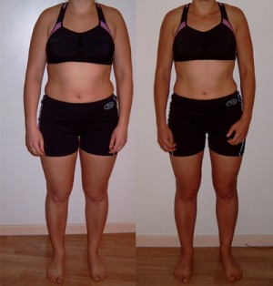 Avant-après en musculation de Marie