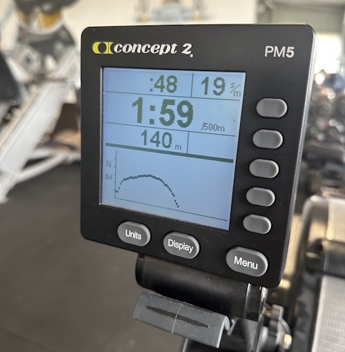 Courbe de résistance Rameur Concept 2