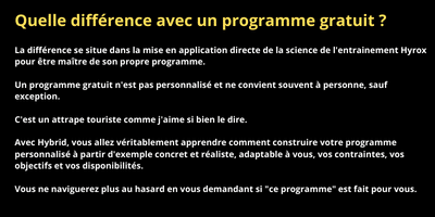 Programme gratuit Hyrox