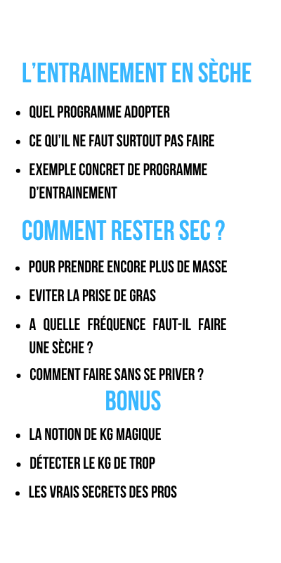Comment rester sec ?