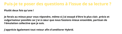 Question livre Hybrid