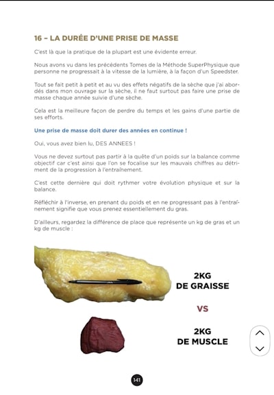 Durée d'une prise de masse